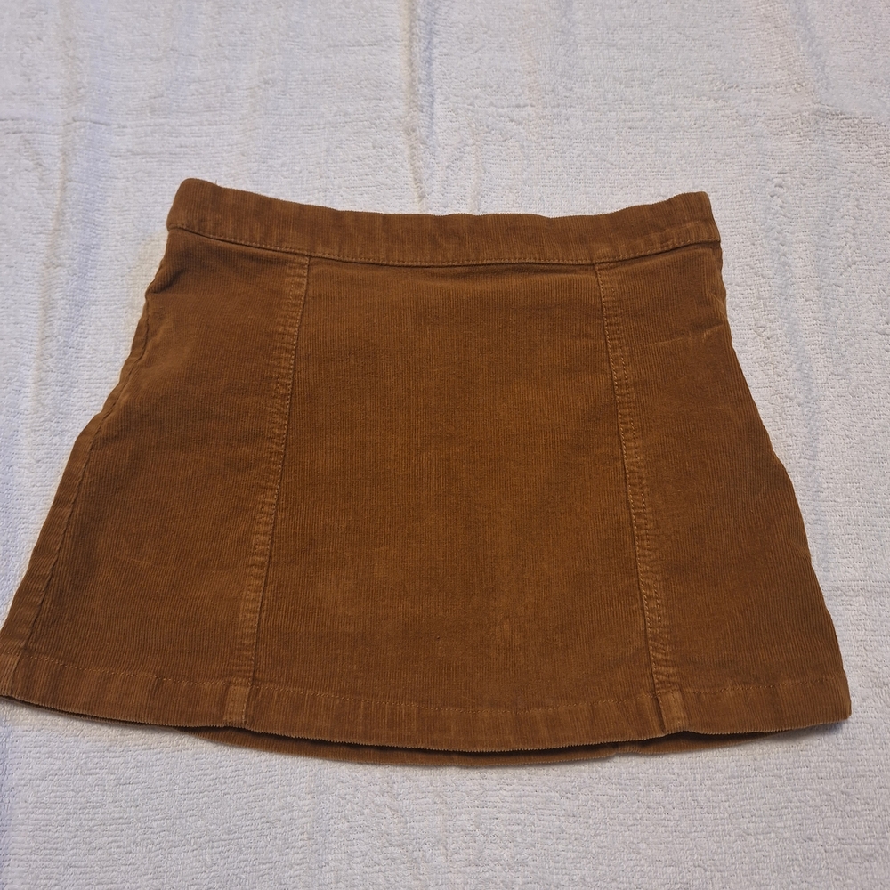 Brown Corduroy Mini Skirt